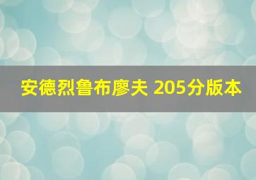 安德烈鲁布廖夫 205分版本